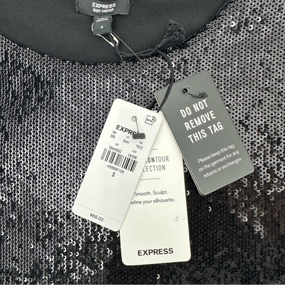 Express Body Contour Sequin Bodysuit – Size Small – NWT - Picture 9 of 10